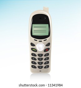 Generic cordless phone Icon with reflection