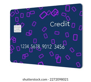A generic credit card is seen in a vector image.
