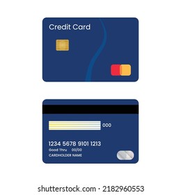 Generic credit card vector front and back