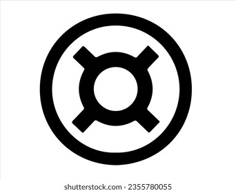Generic currency sign vector art white background