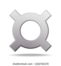 Generic currency symbol isolated on white background. Vector illustration