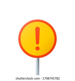 Generic danger symbol. Circular sign of a various hazards