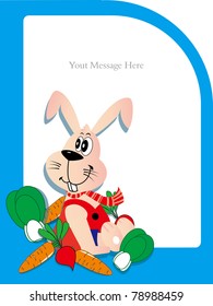 Generic Flier/Poster Template with rabbit and food