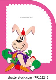 Generic Flier/Poster Template with rabbit and food