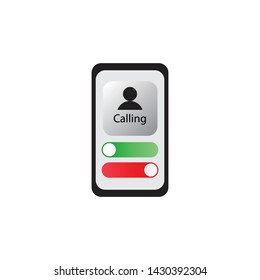 Generic Incoming Phone Call Screen User Interface UI Vector