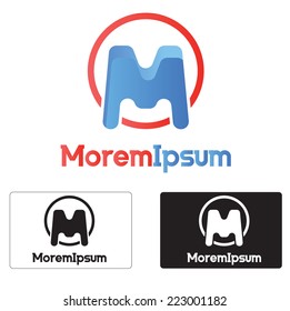 Generic letter M logo concept,symbol illustration icon.