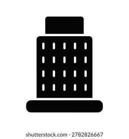 Generic Multistory Building Architecture Silhouette Icon