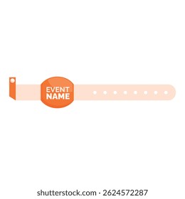 Generisches orangefarbenes Armband, das einem Ereignis Zugriff und Berechtigungen gewährt