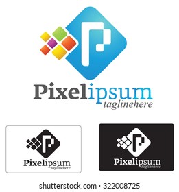 Generic P letter logo concept,symbol illustration icon.