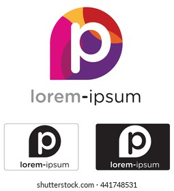 Generic P letter logo concept,symbol illustration icon.