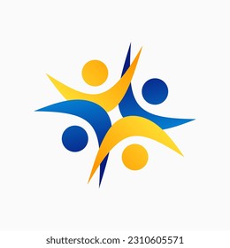 generic people for company and charity vector logo design