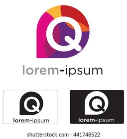 Generic Q letter logo concept,symbol illustration icon.