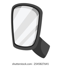 Generic side rearview mirror reflecting light streaks, enhancing road safety and driver awareness