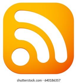 Generic signal or RSS feed icon. Symbol for syndication, wireless communication concepts