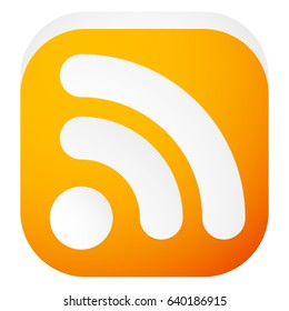 Generic signal or RSS feed icon. Symbol for syndication, wireless communication concepts