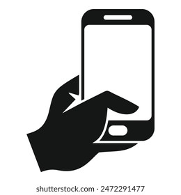 Generic smartphone being held and used by a person