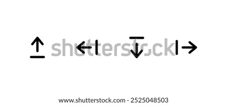 generic social media user interface icons. Arrow for the website and app. Share, directional icons, icon symbol logo illustration, editable stroke, flat design style isolated on white