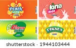 Generic soda label designs for aluminium can Set 4