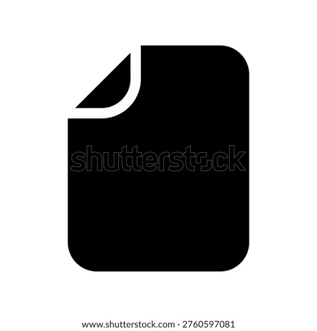 Generic Solid Document File Icon Representation
