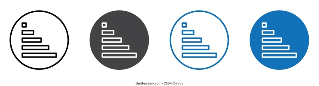 Generic sorting asc icon flat editable icon mark set.