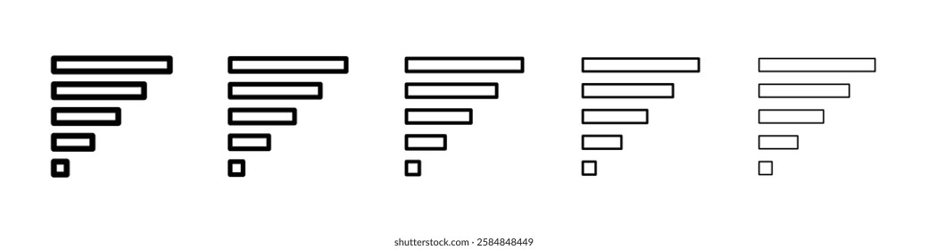 Generic sorting desc icon Vector logo sign