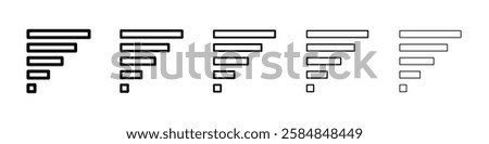 Generic sorting desc icon Vector logo sign