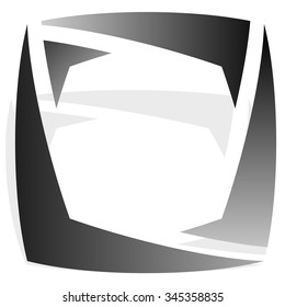 Generic square element, frame. Segmented square shape.
