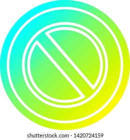 generic stop circular icon with cool gradient finish