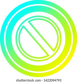 generic stop circular icon with cool gradient finish