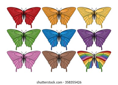 Generic Swallowtail Butterfly Vector Group