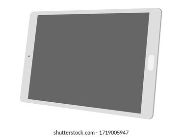 Generic tablet with a blank screen. Flat isometric illustration.