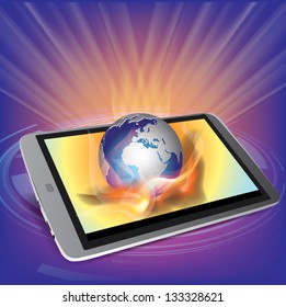 Generic tablet PC with globe