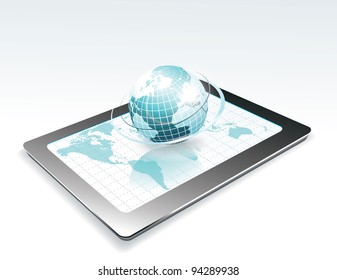 Generic tablet PC with globe