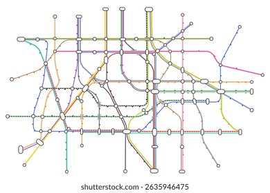 Generic transport network map. Transportation concept.