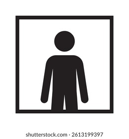 Generic User Profile Icon Representing Personal Identity and Online Presence Editable Vector Illustration isolated on a white background