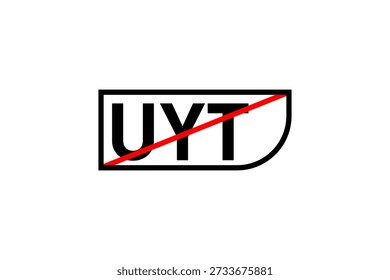 Generic UYT letter logo template with modern typography and clean geometric style for branding