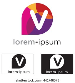 Generic V letter logo concept,symbol illustration icon.