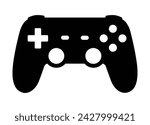 Generic video game controller or gaming gamepad flat vector icon for games and apps