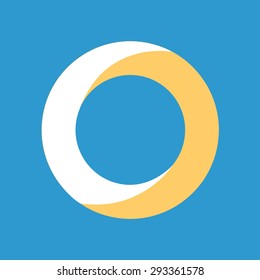 Generic white yellow round infinite loop logo