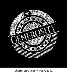 Generosity chalkboard emblem Generosity chalkboard emblem