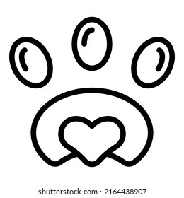 vector de contorno de icono de huella de generosidad. Equipo social. Entrega de equipo