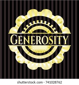 Generosity gold emblem or badge