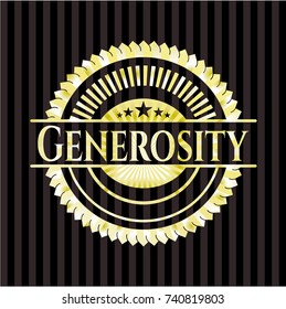 Generosity golden emblem