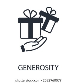 generosity icon. vector.Editable stroke.linear style sign for use web design,logo.Symbol illustration.