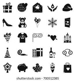 Generosity icons set. Simple set of 25 generosity vector icons for web isolated on white background