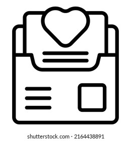 vector de contorno de icono de letra de generosidad. Caridad voluntaria. Equipo social