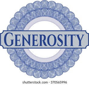 Generosity linear rosette