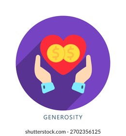 Generosity Mini Illustration Icon. Use For Modern Concept, Print, Ui, Ux Kit, Web And App Development. Vector Related To Business Finance, Management And More