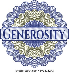 Generosity money style rosette