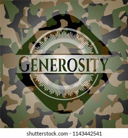 Generosity on camouflage pattern
